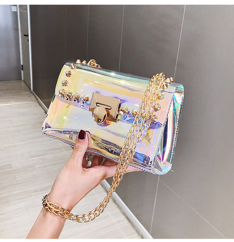 Studded Laser Crossbody Bag