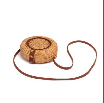 Hand-woven rattan bag