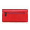 Ladies Genuine Leather Simple Solid Color Long Wallet