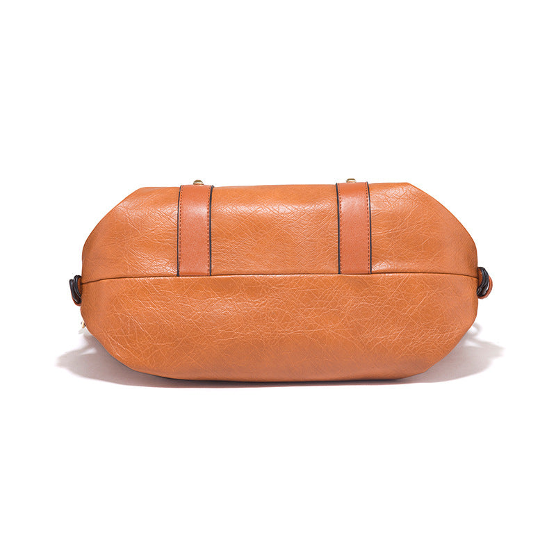 Large-capacity Leather Shoulder Bag For Ladies