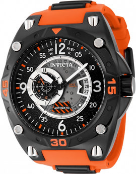 Invicta Aviator Silicone Black Dial Automatic 40284 100M Men's Watch