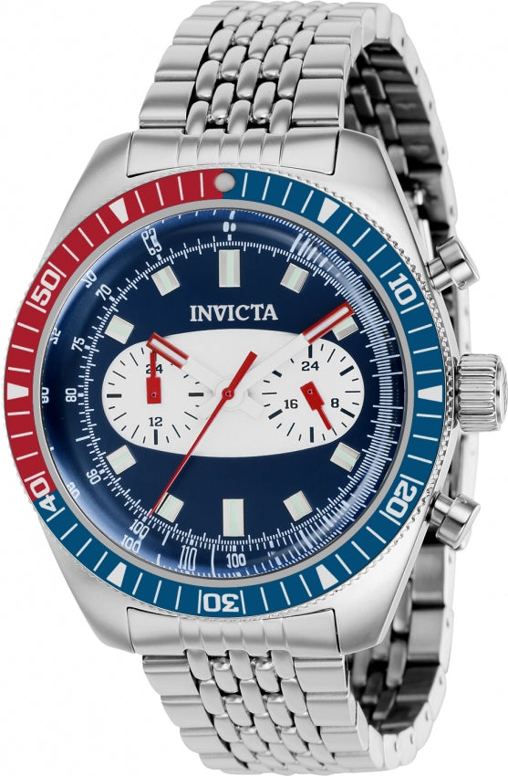 Invicta Speedway Stainless Steel Blue Dial Quartz 40526 100M Men's Watch