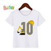 Kids Boys Casual Cartoon Navvy Letter Pattern Round Neck Short Sleeve Loose T-Shirts