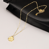 Women Fashion Simple Titanium Steel Peach Blossom Mark Fire Lacquer Necklace