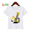 Kids Boys Casual Cartoon Navvy Letter Pattern Round Neck Short Sleeve Loose T-Shirts