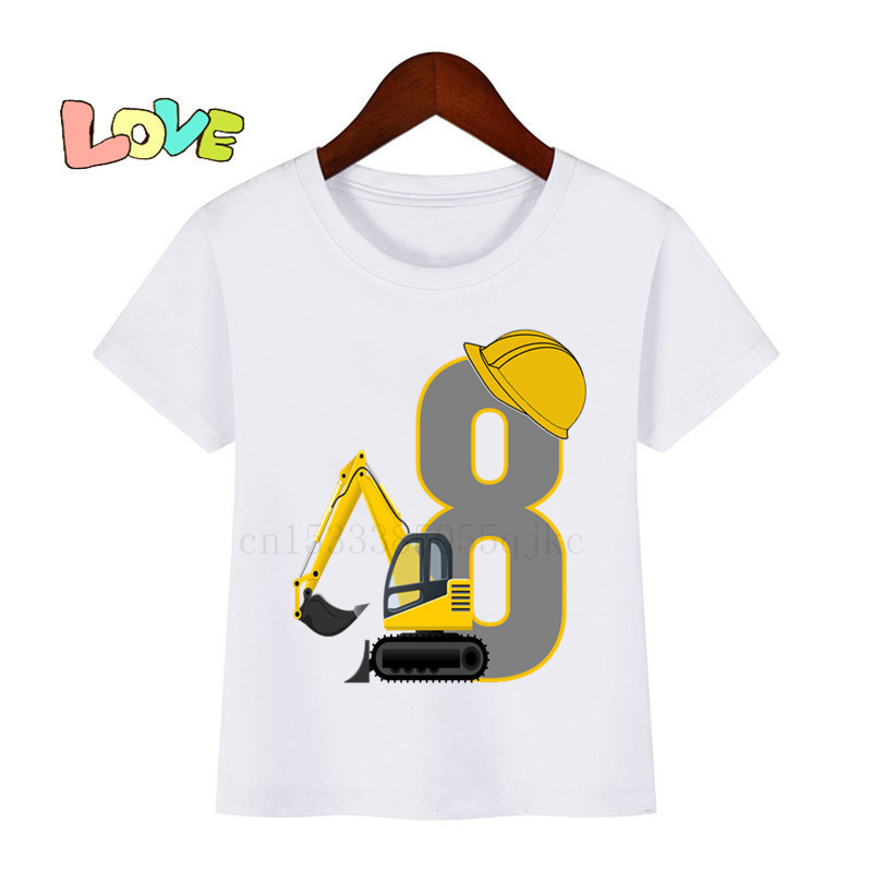 Kids Boys Casual Cartoon Navvy Letter Pattern Round Neck Short Sleeve Loose T-Shirts