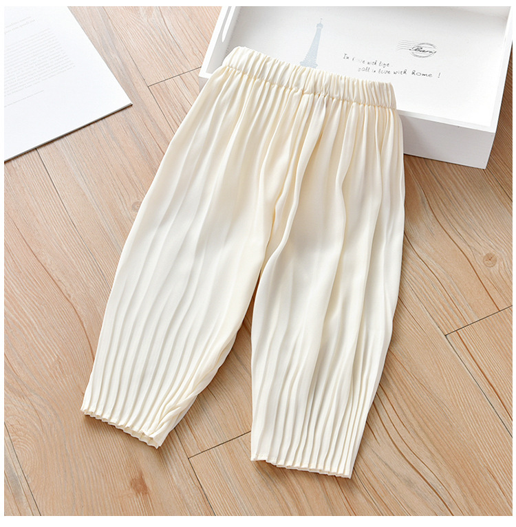 Children Kids Baby Fashion Girls Casual Basic Solid Color Pants