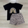 Toddlers Newborn Baby Fashion Girls Short Sleeve Rainbow Print T-Shirt And Leopard Print Short 2pcs Set