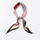 Chic Women Multicolor Patchwork Design Satin Slim Scarf