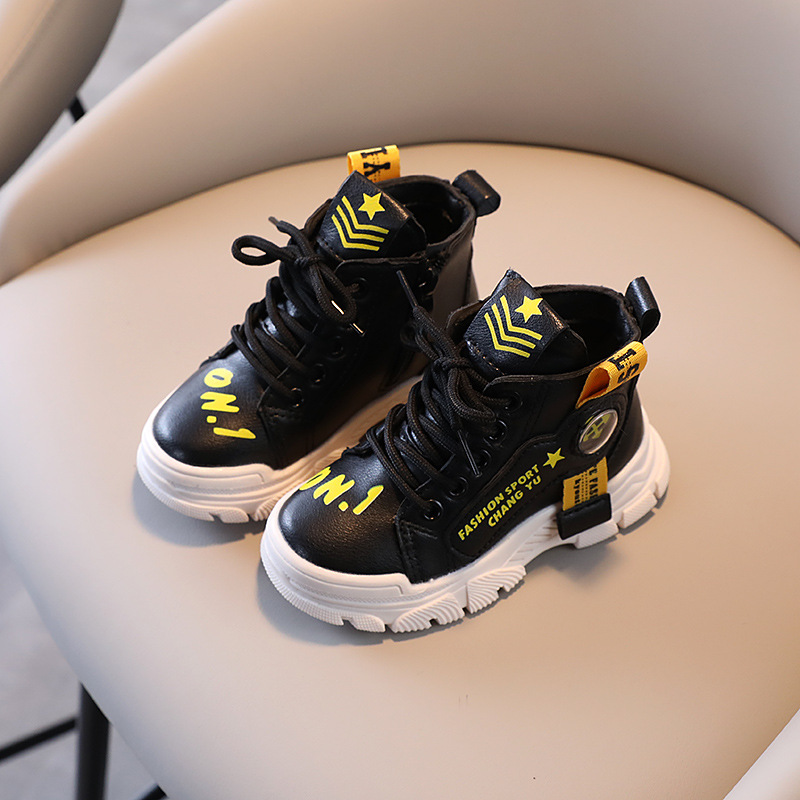 Children Kids Toddlers Girls Boys High-Top Boots Sneakers