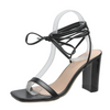 Women Fashion Square Toe Strappy Block Heel Sandals