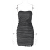 Women'S Sexy V-Neck Strapless Backless Pleated Tube Dress