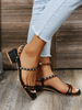 Plus Size Women Fashion Buckle Strap Chunky Heel Office Sandals