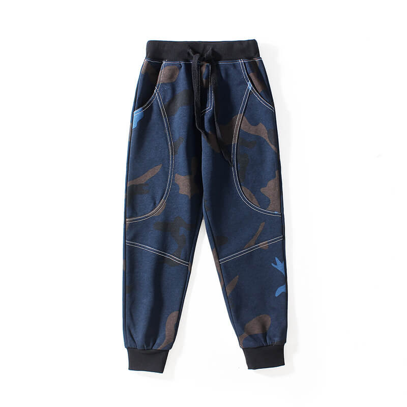 Boys Casual Camouflage Pocket Jogger Pants