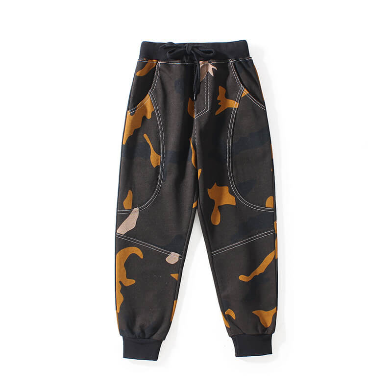 Boys Casual Camouflage Pocket Jogger Pants