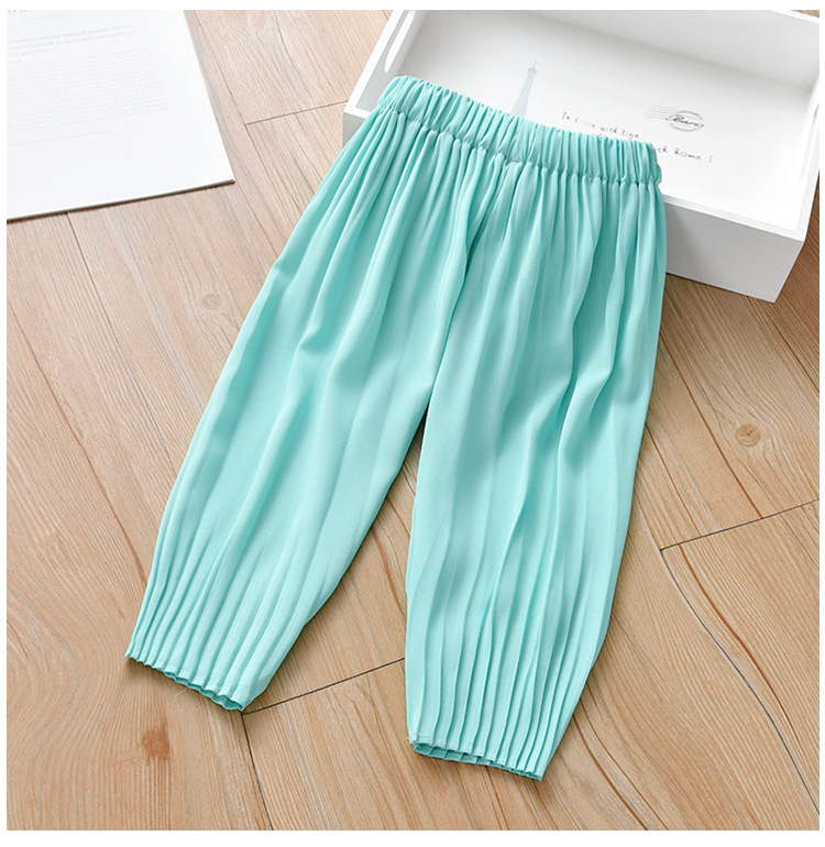 Children Kids Baby Fashion Girls Casual Basic Solid Color Pants