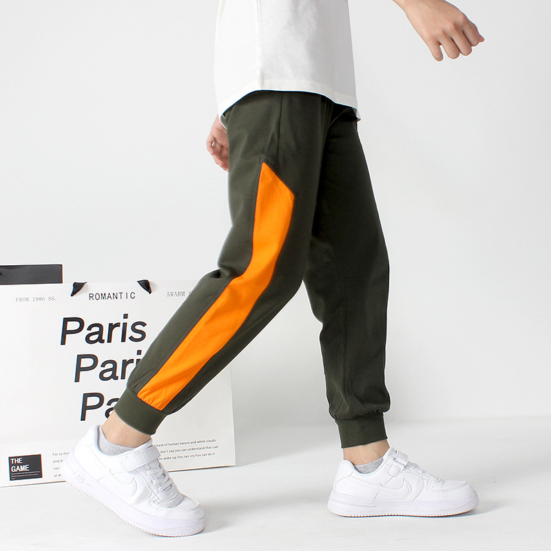 Kids Boys Casual Wide Striped Elastic Pants