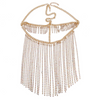 Women'S Fashion Nightclub Party Show Rhinestone Tassel Head Chain Neck Chain