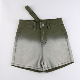 Women Denim Gradient High Waist Fashion Denim Shorts