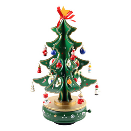 Creative Christmas Tree Shape Rotating Music Box