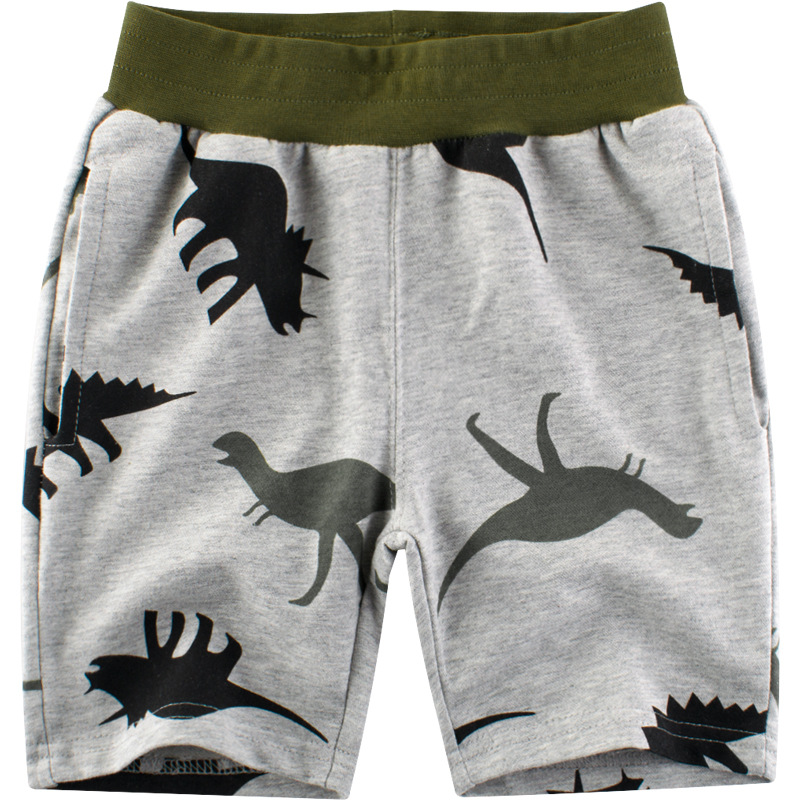 Children Summer Dinosaur Print Elastic Waist Pants
