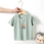 Kids Cute Cartoon Pattern Round Neck Short Sleeve Loose T-Shirt