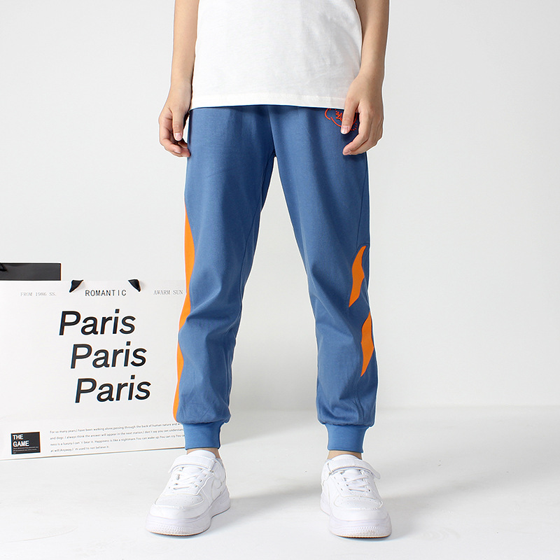 Kids Boys Casual Wide Striped Elastic Pants