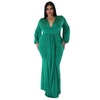 Fashion Plus Size Women'S V-Neck Dress