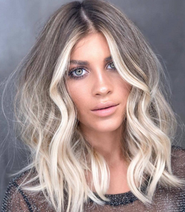 Women'S Long Curly Hair Mix Color High Temperature Silk Chemical Fiber Wig Head Cover