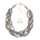 Exaggerated Multicolor Pearl Braided Design Women Party Necklace Set