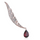 Fashion Vintage Style Feather Shape Drop Crystal Decor Brooch
