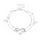Fashion 8 Shape Pearl Pendant Decoration Anklet ( 2 sets )