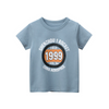 Boys Basic Round Neck Short Sleeve Letter Pattern T-Shirt