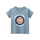 Boys Basic Round Neck Short Sleeve Letter Pattern T-Shirt