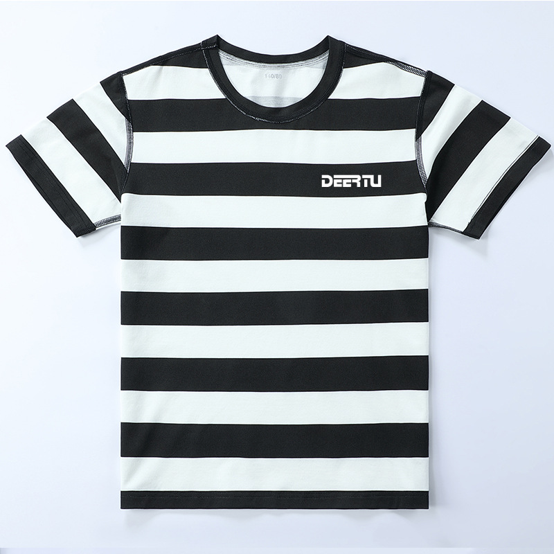 Boys Girls Modal Cotton Stripe Short Sleeve Kids Summer T-Shirt