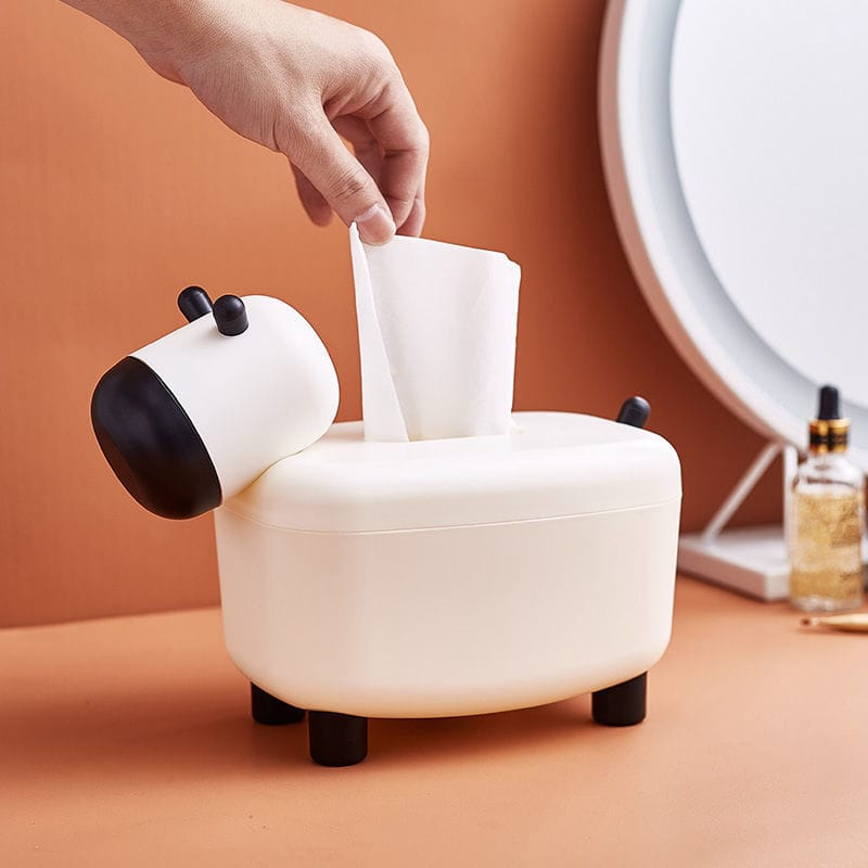 Cute Cow Shape Living Room Tissue Box