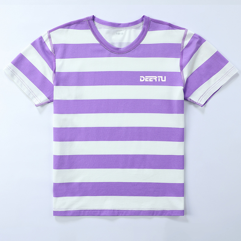 Boys Girls Modal Cotton Stripe Short Sleeve Kids Summer T-Shirt