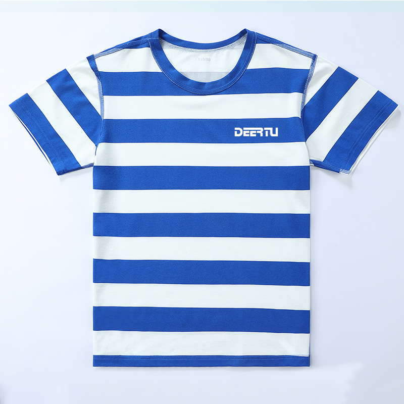 Boys Girls Modal Cotton Stripe Short Sleeve Kids Summer T-Shirt