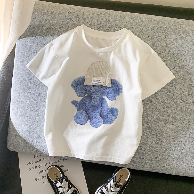 Kids Fashion Cartoon Round Neck T-Shirt