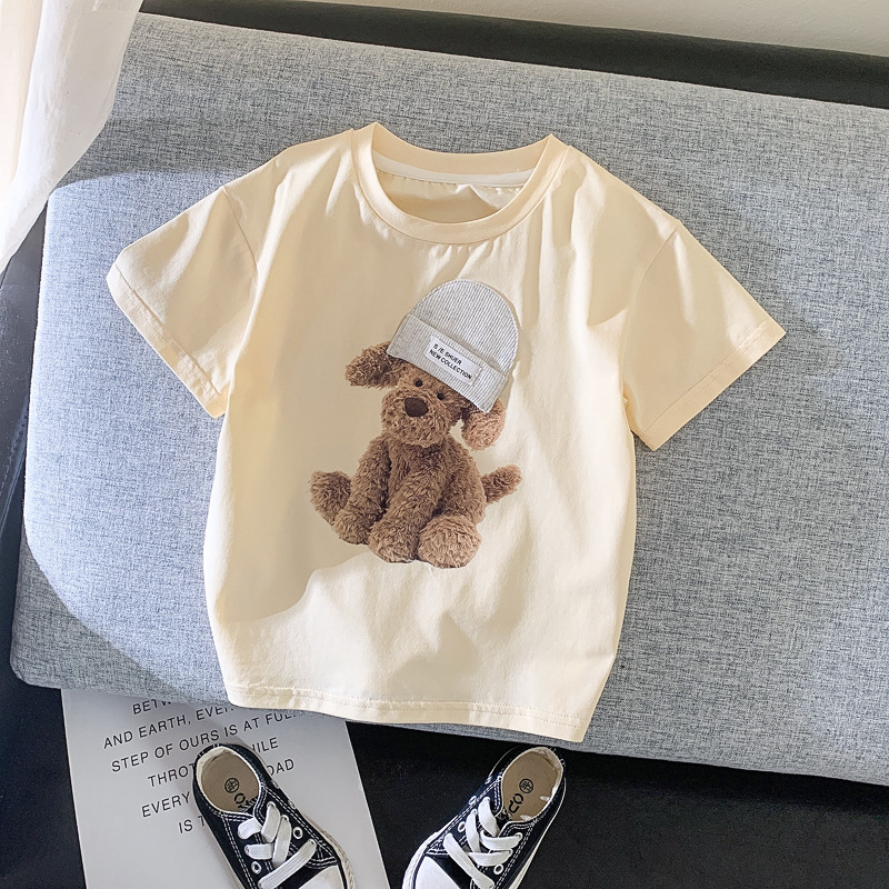 Kids Fashion Cartoon Round Neck T-Shirt