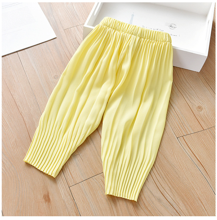 Children Kids Baby Fashion Girls Casual Basic Solid Color Pants