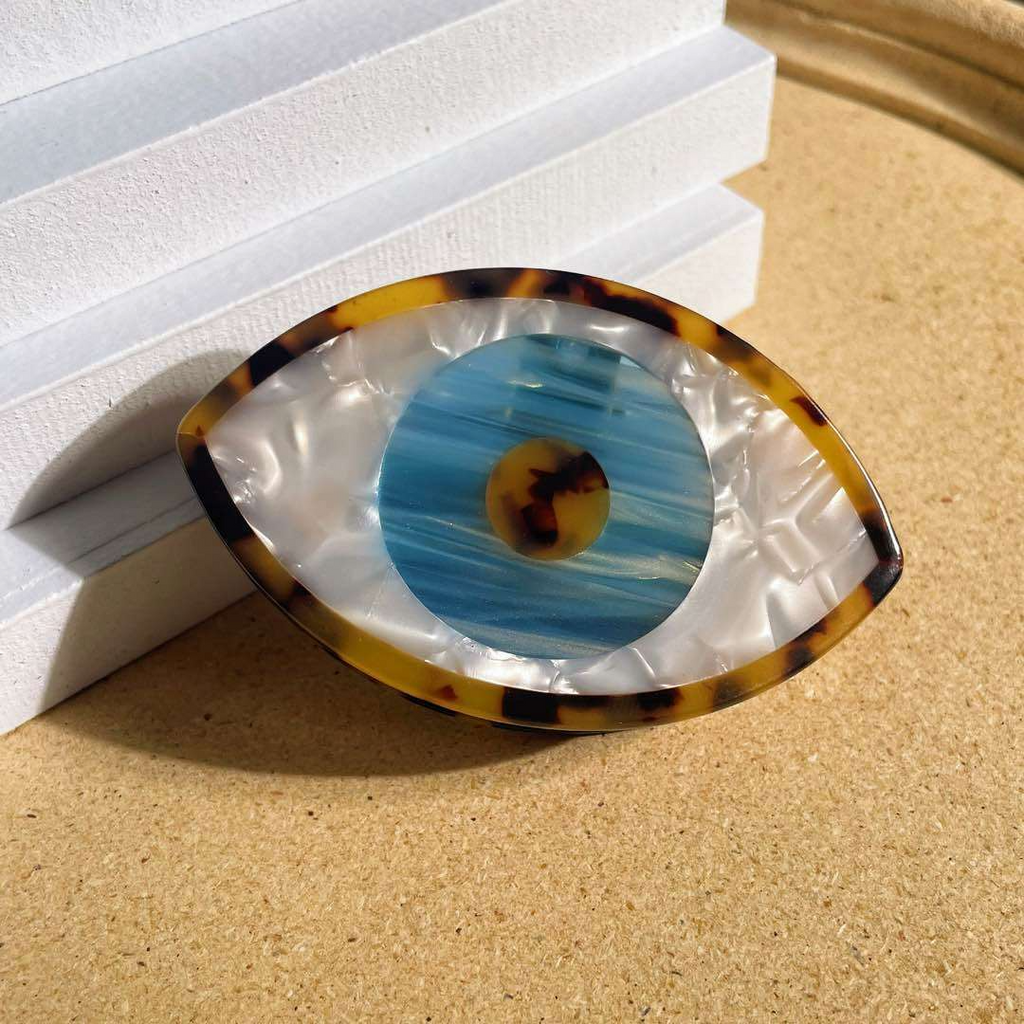 Women Great Evil Eye Metal Capture Shark Hair Claw