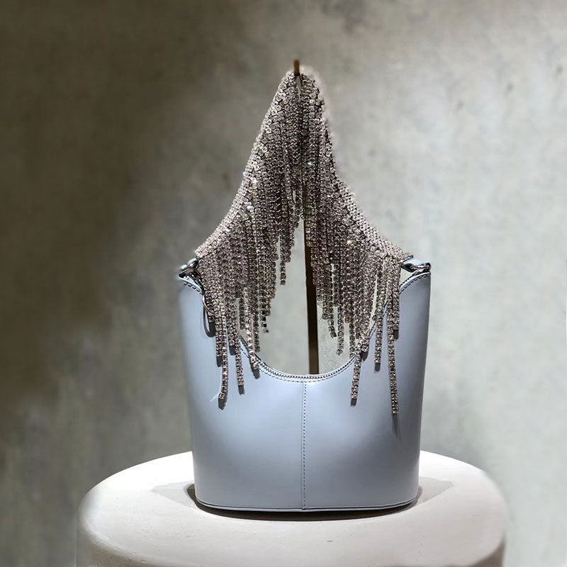 Bucket Package Super With Drill Single Shoulder Handbag For Women