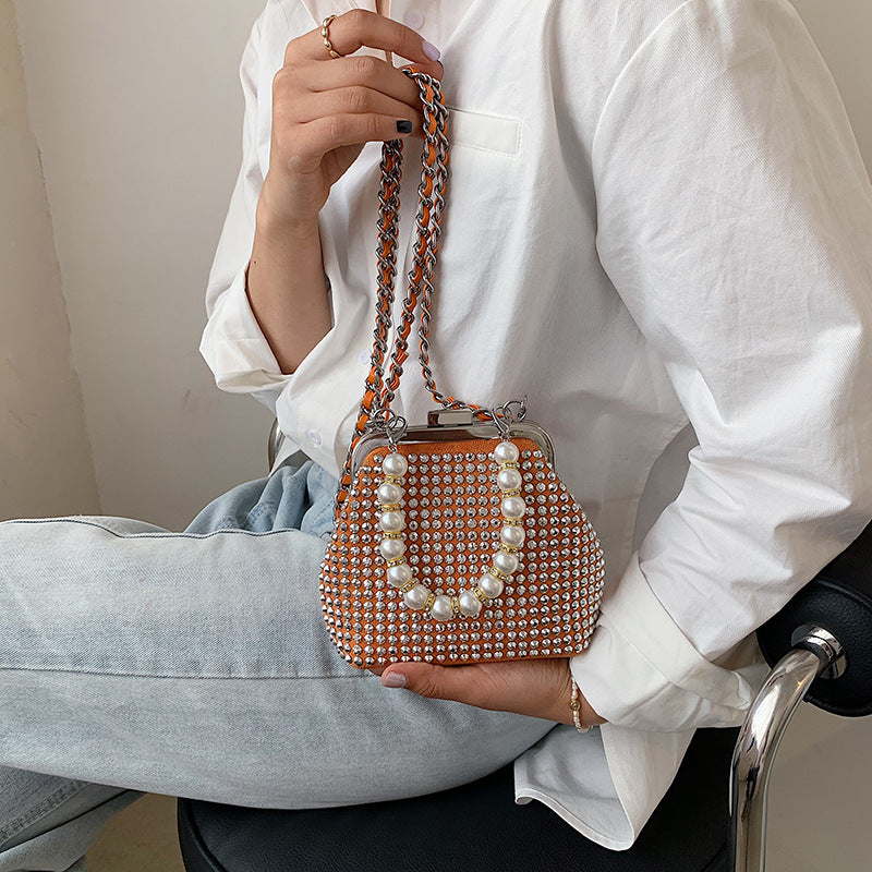 Cosmetic Alloy Fashion Chain Net Red Women's Trendy Bag
