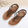 Plus Size Women Fashion Metal Braided Flip Sandals