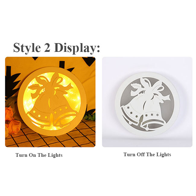 Creative Bell Flamingo Decor Wooden Shell LED Night Light