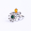 Fresh Style Flower Shaped Women Crystal Ring