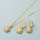 Temperament Hollow Design Zircon Decorative Stud Earrings And Necklace Set