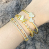 Women'S Fashion Simple Butterfly Floral Inlaid Zircon Bracelet