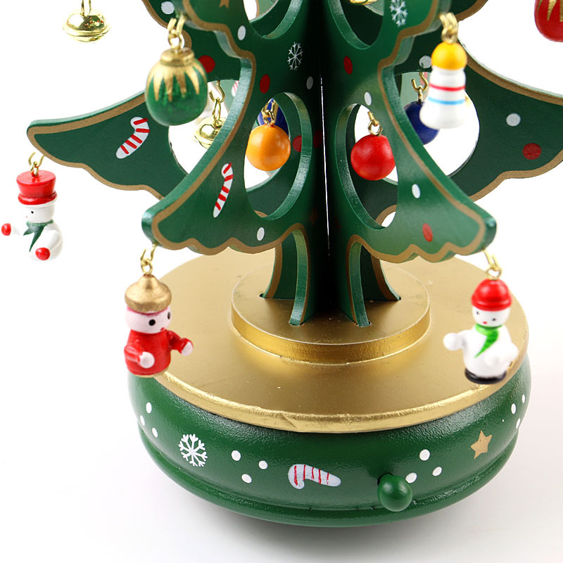 Creative Christmas Tree Shape Rotating Music Box